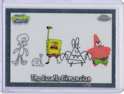 2025 Topps Chrome SpongeBob #163 The Doodle Dimension Refractor  