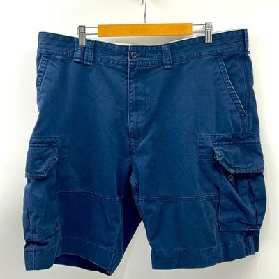 VINTAGE POLO RALPH LAUFEN CARGO SHORT MENS SIZE 40 100% COTTON NAVY BLUE KHAKI