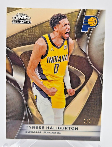 TYRESE HALIBURTON 2025-26 TOPPS CHROME BLACK "SUPERFRACTOR" SSP #1/1