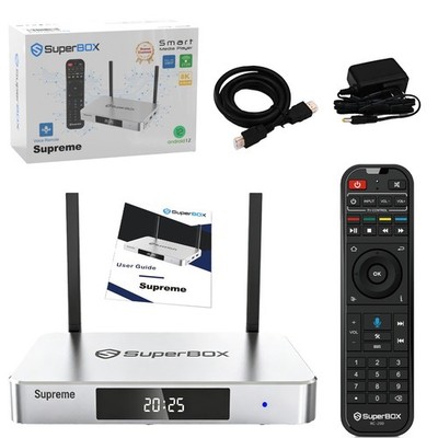 SuperBox Supreme Android 12 TV Box | 4GB RAM+128GB ROM | Bluetooth Voice Remote