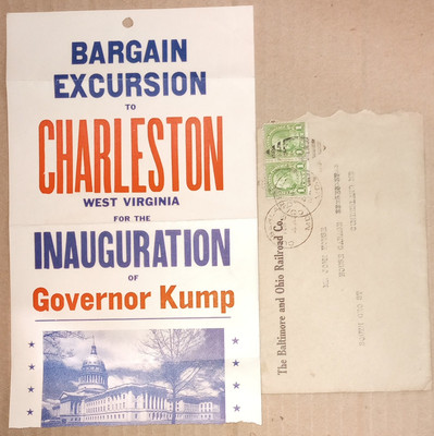 1933-34 Excursion Train B&O R.R. To The Inauguration Of Kump For WV Governor 