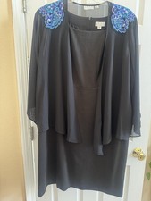 joan rivers sheath with embroidered overlay dress