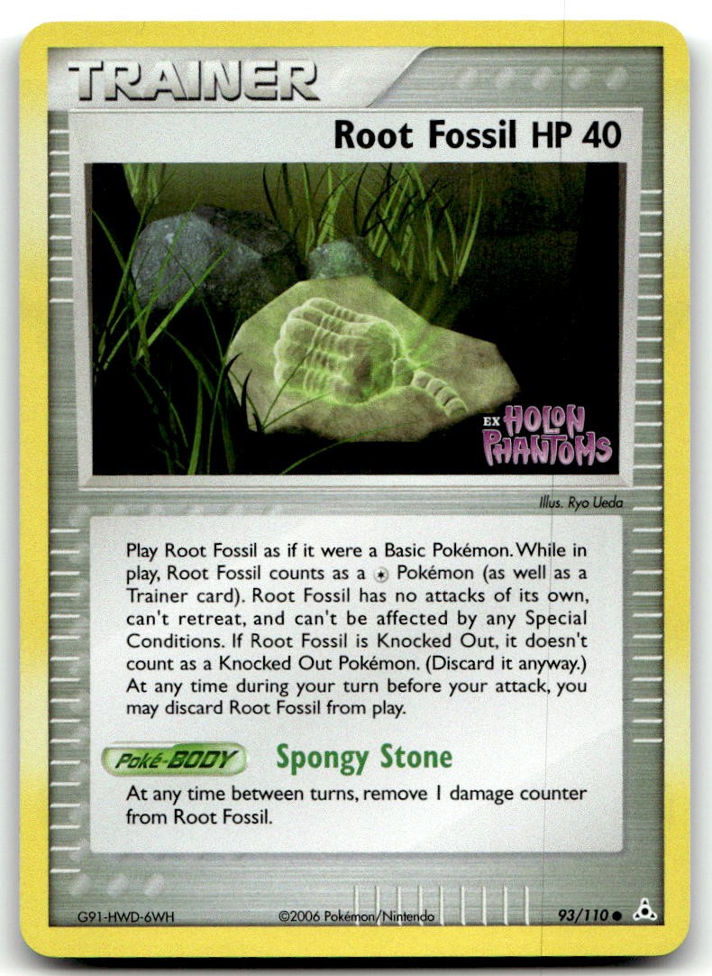 EXC-NM Stamped Reverse Holo Root Fossil #93/110 (Holon Phantoms)