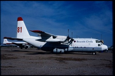 BF246 ORIGINAL K64 SLIDE: Sécurité Civile Lockheed C-130A Hercules N117TG/81