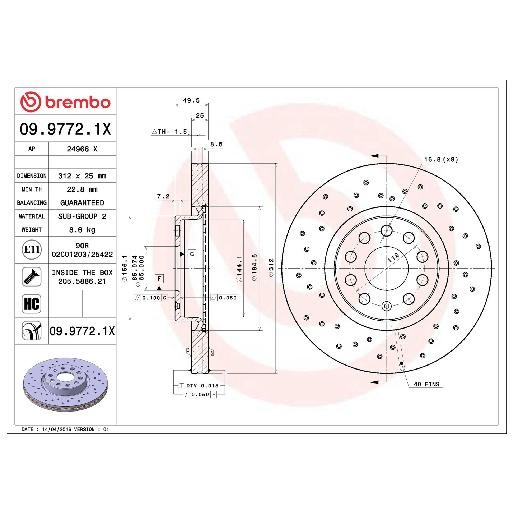 2X Bremsscheibe Vorne FüR Seat Tarraco KN2 1.4 1.5 2.0 18 Bis 26 Brembo Cuvc BUB-image