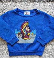 Very Rare VTG 80s Disney Mickey Mouse Western Native Tribal Kids 4T Indian chief