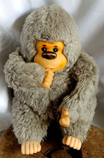 Vintage 1977 Plush Baby Gorilla Gonga 8" Thump Sucker Gray