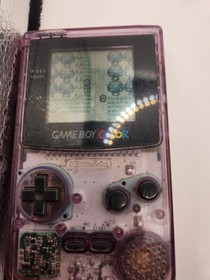 Nintendo Game Boy Color Purple Console with Pok&eacute;mon Yellow & Kirby's Pinball La&hellip;