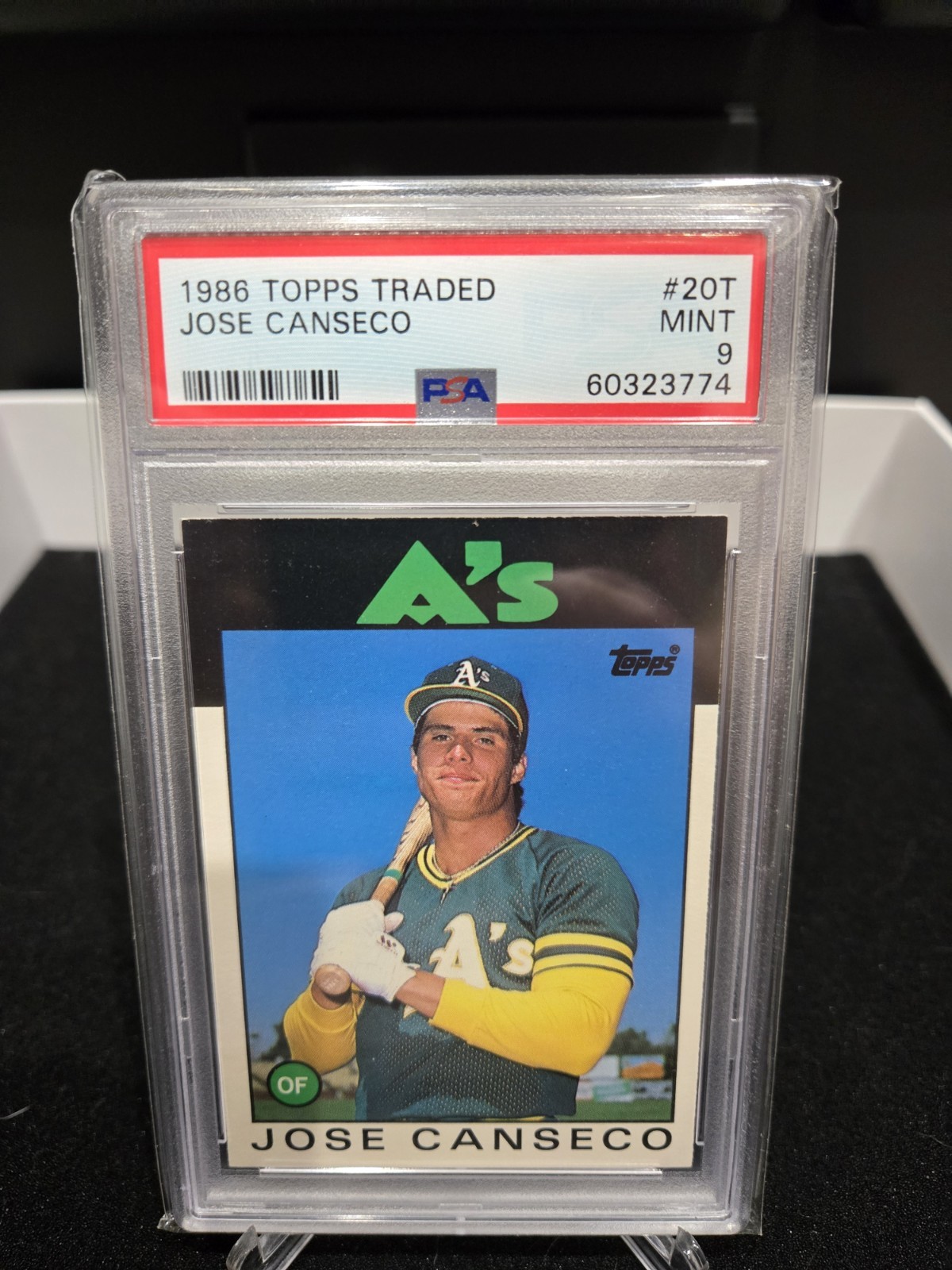 1986 Topps Traded Rookie Jose Canseco - PSA 9 MINT