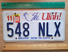 License Plate, Utah, 2004 Holograms, Passenger 548 NLX