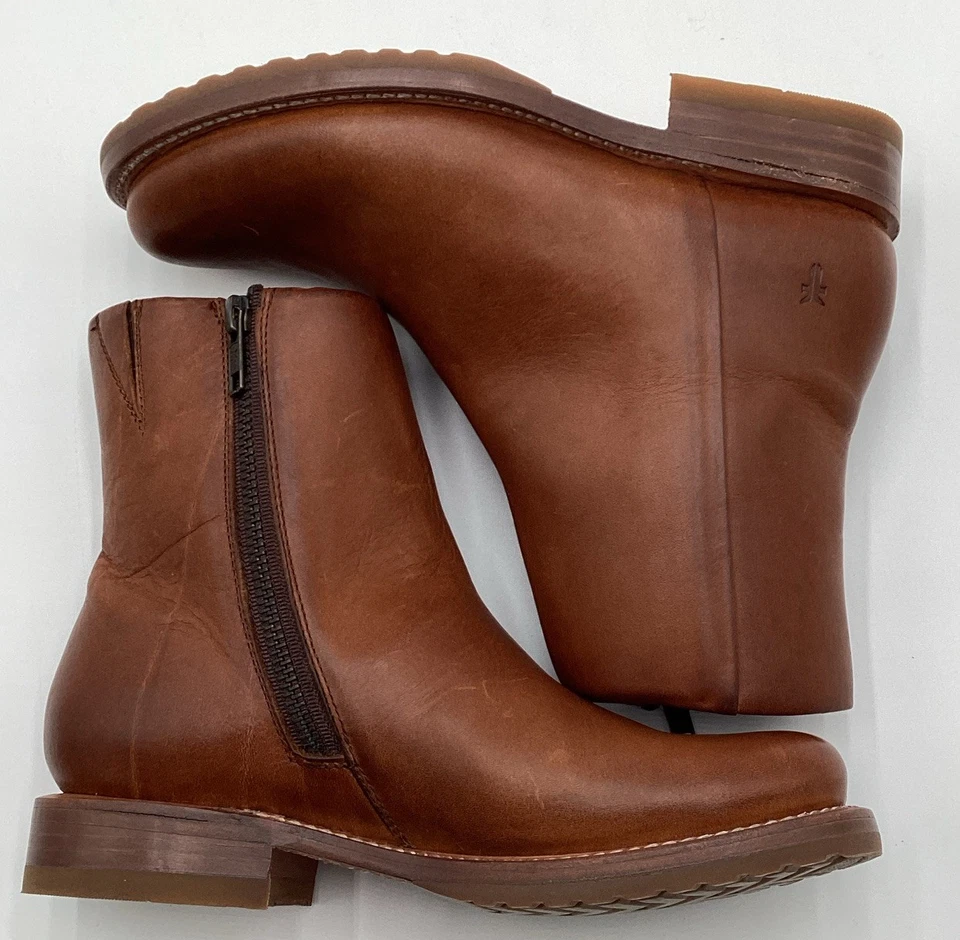 Bota Feminina Frye Veronica Zíper Interior Casual Bronze Tamanho 5.5 B - Imagem 2 de 4