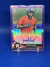 Yordan Alvarez 2018 1st Bowman Chrome Purple Refractor Auto RC /250 #CPY-YA