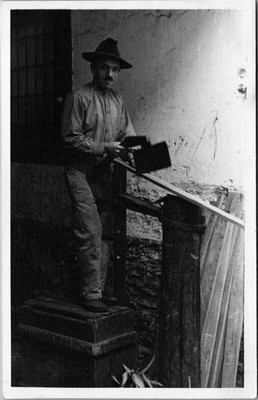 Funchal Madeira RPPC Making Barrel Staves Man Portrait Cartolina Postale
