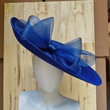 large royal blue hatinator fascinator millinery headband wedding hat