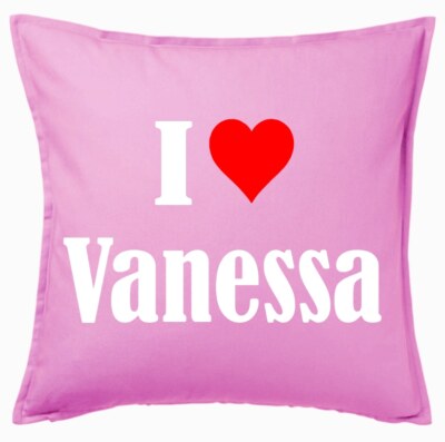 I Love Vanessa Kissenbezug Pink Ich Liebe Vanessa 108635