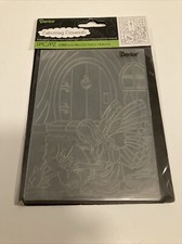 Darice Embossing Essentials Folder Fairy Sniffing Flower Scrapbooking