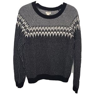 black and white fair isle sweater