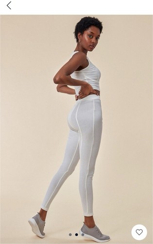 City Goddess White High Neck Crop Top With Leggings Gym/Yoga Set Size 10/12BNWT - Picture 2 of 3