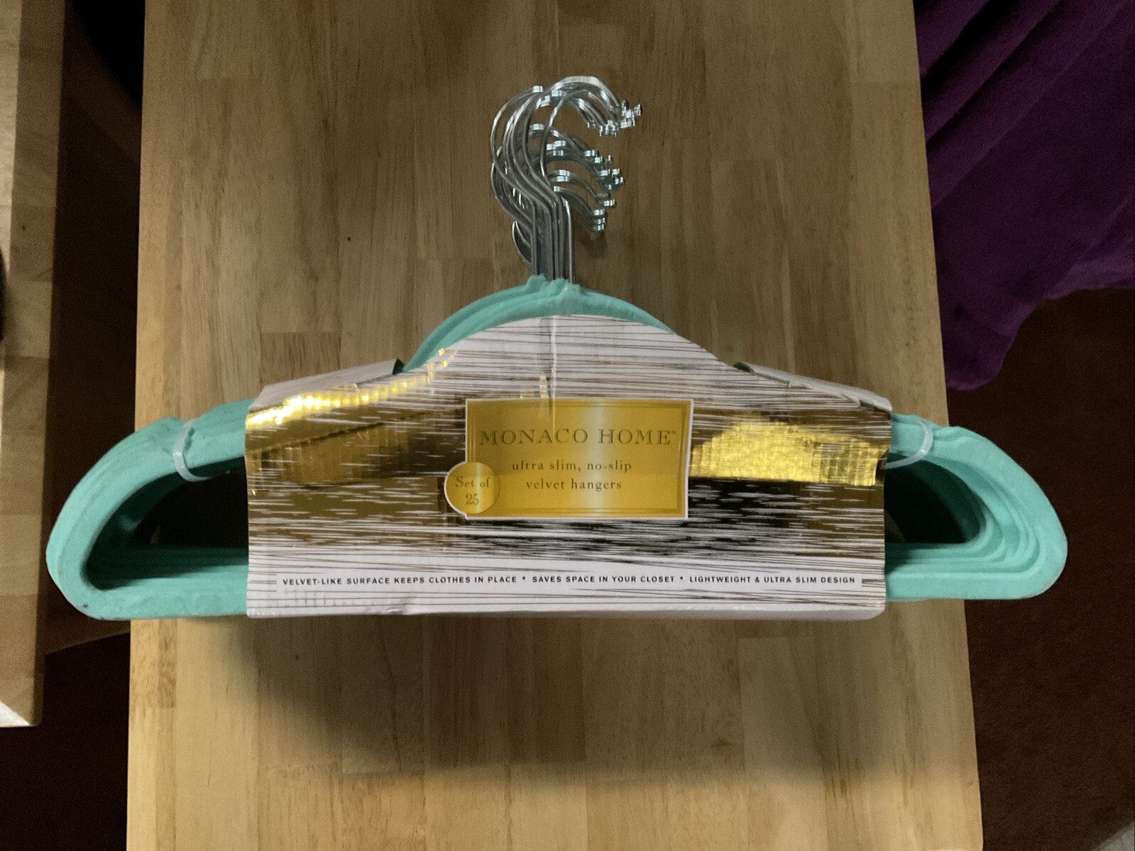 Monaco Velvet Non-Slip Heavy Duty Clothes Hangers Set of 25-image