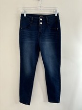 Curve Appeal Jeans Womens 4/27 Blue Skinny Stretch Total Control Denim 28x27