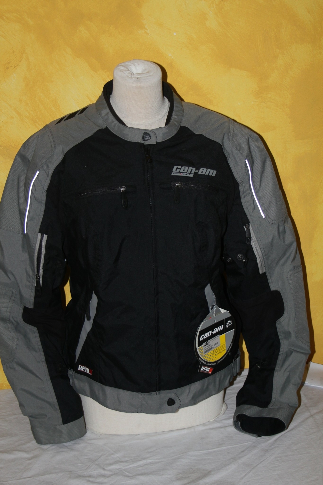 Blouson moto femme CAN AM Caliber Spyder noir et gris taille XL