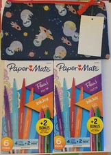 PaperMate Flair Felt Tip  Ink Joy Gel Pens 2 PACKS  BONUS PENCIL BAG