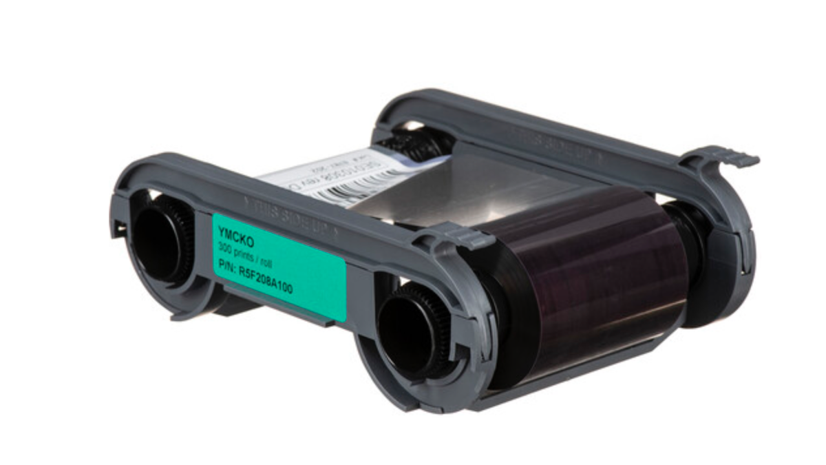 Evolis R5F208A100 YMCKO Color Ribbon, 300 Print, Evolis Primacy 2