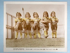 1938 Dionne Quintuplets Five of a Kind Original Tinted Movie Photo NEA Service