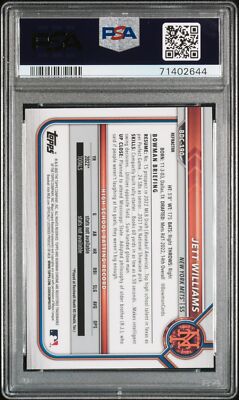 PSA 10 JETT WILLIAMS 1st 2022 Bowman Chrome Draft REFRACTOR