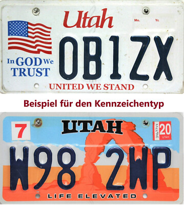 Utah UNITED WE STAND  /   ARCH  License Plate  original US Nummernschild 