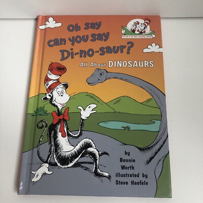 1999 Dr. Seuss Cat in the Hat Learning Library Oh Say Can You Say Di-No-Saur?