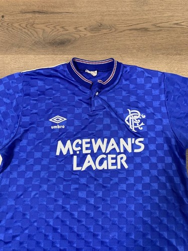 RANGERS F.C. SCOTLAND 1986/1990 HOME FOOTBALL SHIRT JERSEY SIZE 38/40 UMBRO - Picture 5 of 15