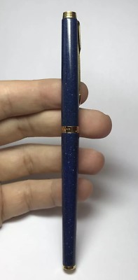 VINTAGE PARKER MADE IN FRANCE 18K GOLD 750 BLUE FOUNTAIN PEN | eBay