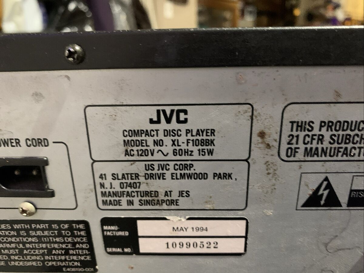 JVC Model Xl-f108bk 5 Disc CD Player Changer for sale online JVC Model Xl-f108bk 5 Disc CD Player Changer for sale online