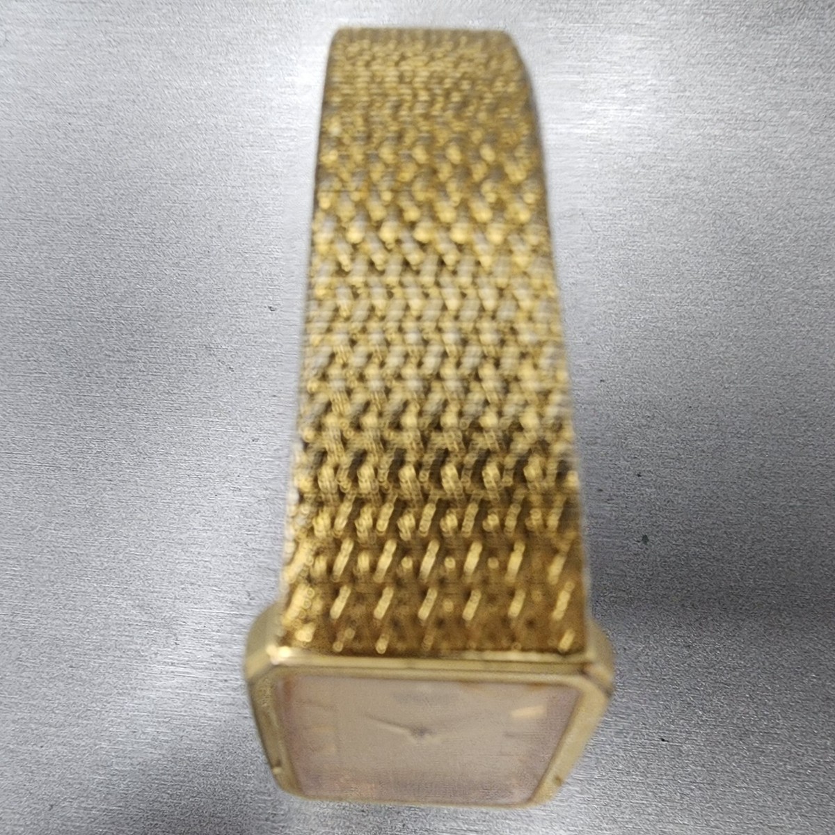 VTG Seiko Watch Men 25mm Champagne Dial Gold Tone Rectangle