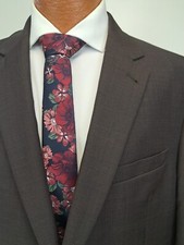 Jos A Bank Signature Collection 2 Piece Suit Mens 44L Brown Pleated Pants 38x30