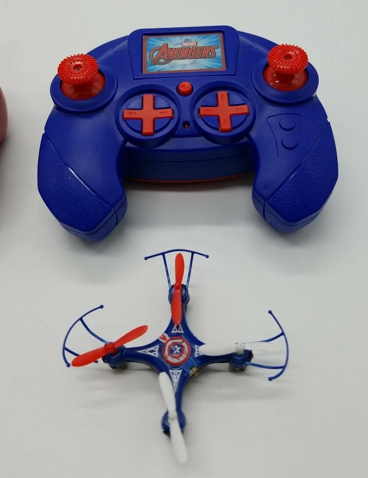 World Tech Toys Marvel Avengers Red & Blue Micro 2 Drone Lot RC Quadcopter AS IS - Image 3 of 4