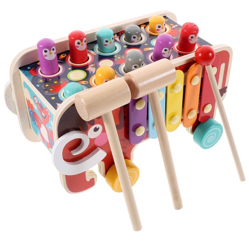 1 Set Wooden Pounding Toy Toddlers Hammering Toy Motor Skill Toy Preschool - Picture 8 of 12
