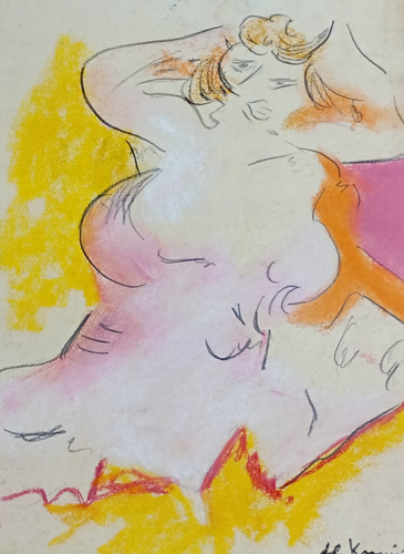 Willem de Kooning Drawing on paper (Handmade) signed and stamped mixed media. - Picture 4 of 6