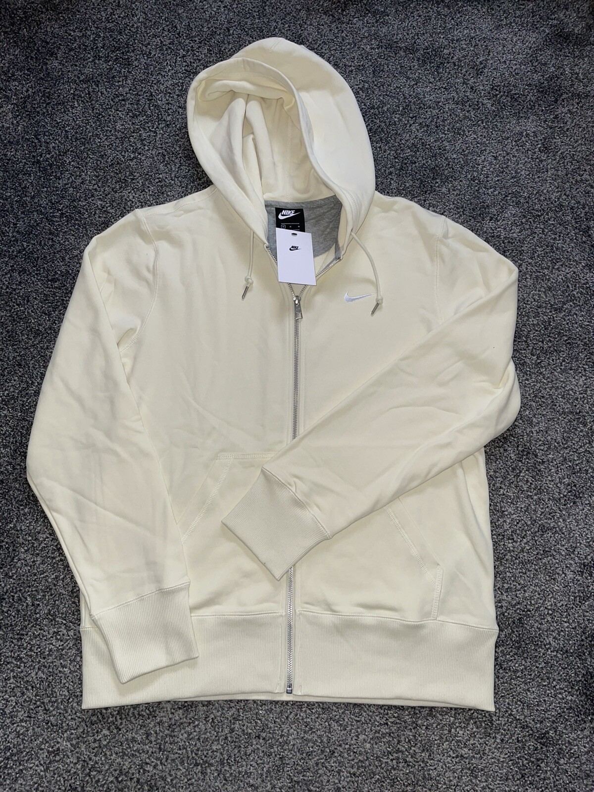BNWT Mens Nike Hoodie Full Zip Size Medium Pastel Yellow RRP £60 Free Post (14)