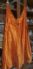 Vintage Jayre CA Womens Size M Orange Poly Satin Babydoll Nightgown 32" L-Used