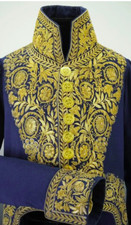 Blue Men 18th Century Rococo Period Costume Suit 1700s Historical Theatre, Balls