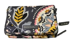 Vera Bradley Charmont Meadow Print RFID Zip Around Wallet EUC