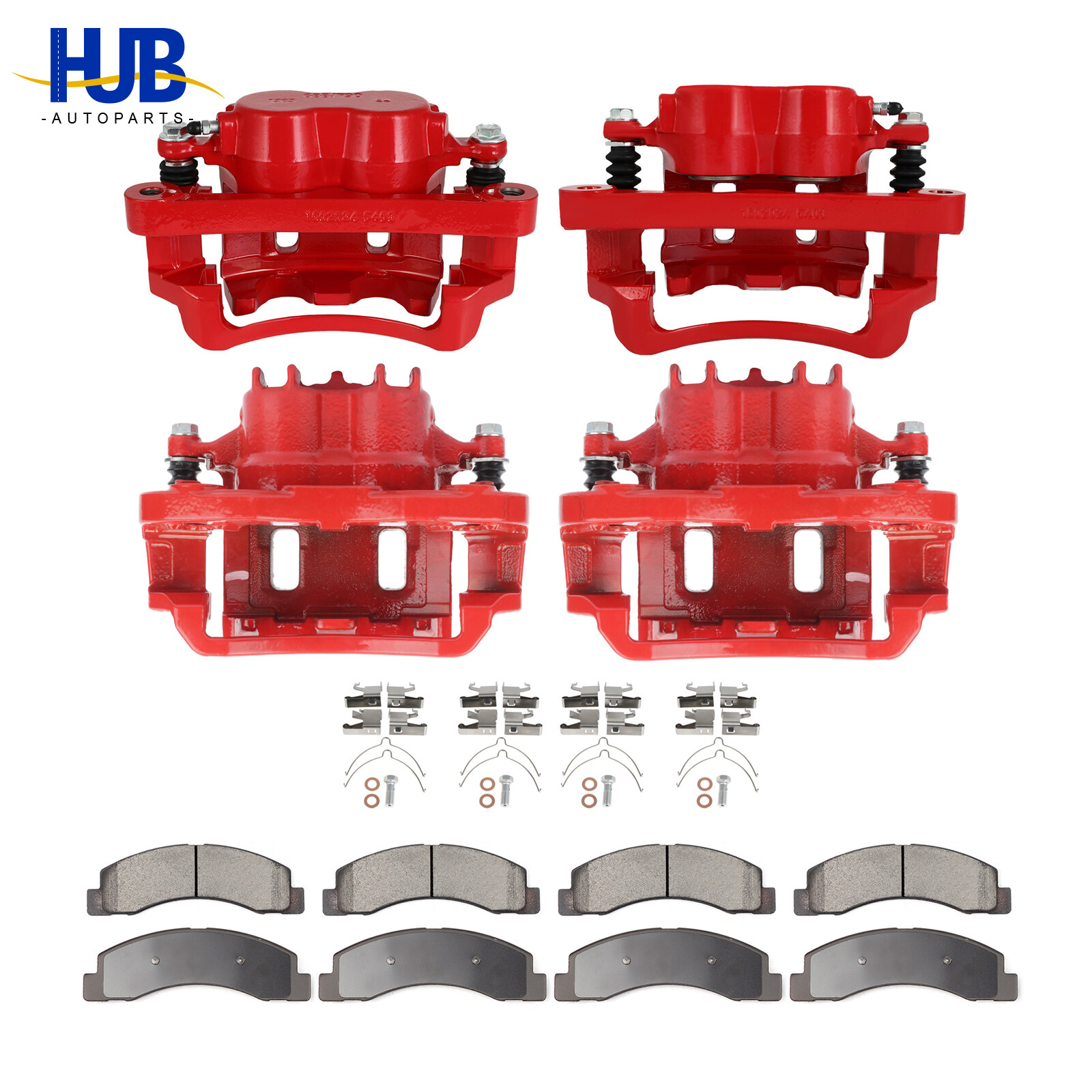 High-Performance Front & Rear Brake Calipers with Ceramic Pads for 2000-2005 Ford Excursion