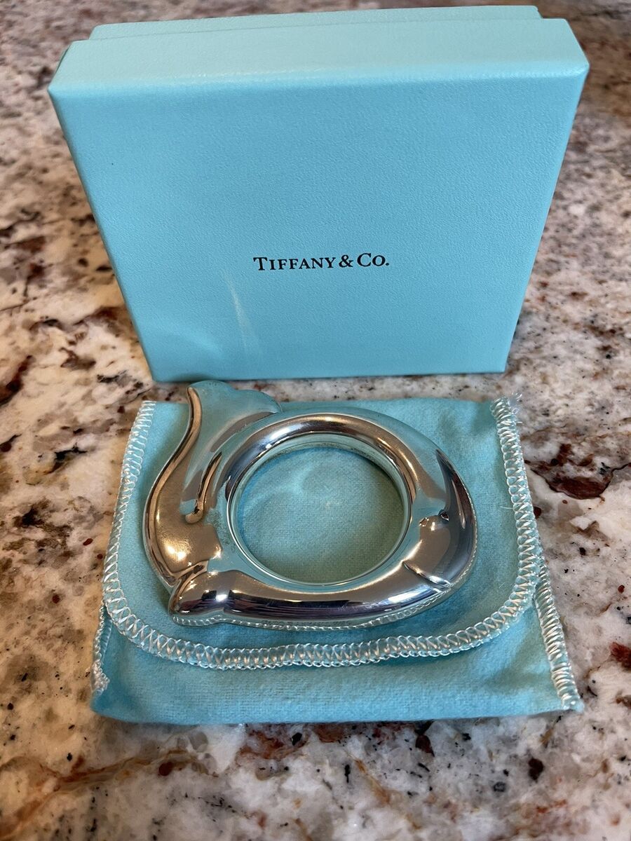 VINTAGE TIFFANY & CO. STERLING SILVER 925 BABY RATTLE - VERY VINTAGE TIFFANY & CO. STERLING SILVER 925 BABY RATTLE - VERY