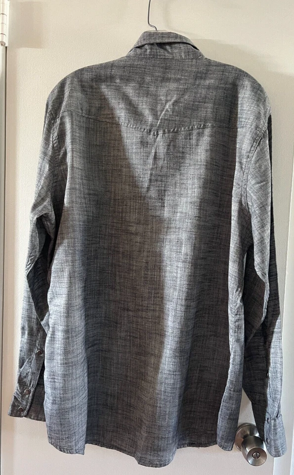 PD & C Warm Grey Long Sleeve Dress Shirt Button Up Pockets Size XL - Image 2 of 4