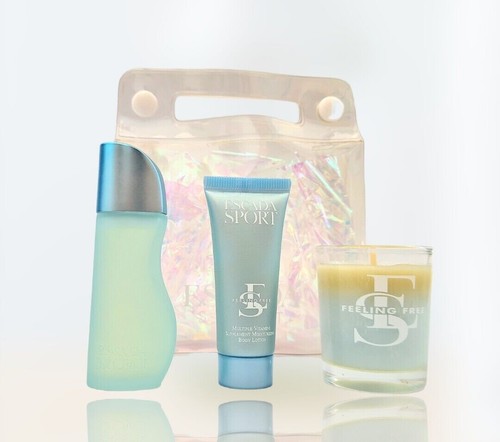 Escada Sport Feeling Free Discover Kit Gift Set_EDT 15ml perfume +Candle +Lotion - Picture 5 of 5