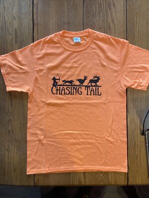 T-Shirt XL Unisex Chasing Tail Hunter Saftey Orange W/black Logo Bowhunter