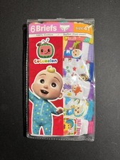 6-Pack CoComelon Toddler Girls Size 4T 100 Cotton Briefs Underwear