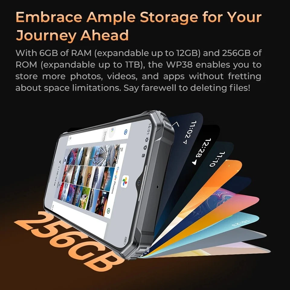 OUKITEL WP38 Rugged Phone Octa Core 10600mAh 12GB+256GB NFC 15W 13MP Android 13 - Image 4 of 4